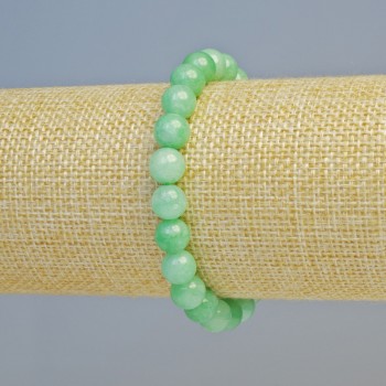Amazonite bracelet natural stone smooth bead, 8mm diameter ± (stretch), length 18cm+