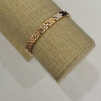 Xuping 18K Gold-Plated Bracelet, length 19 cm, thickness 6 mm+