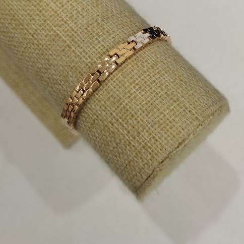 Xuping 18K Gold-Plated Bracelet, length 19 cm, thickness 6 mm+
