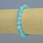 Aquamarine Bracelet (imitation acrylic) smooth bead, diameter 8.5mm +/- (stretch), length 18cm+