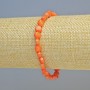Orange Coral Natural Coin Bracelet, diameter 6x3 mm ± (stretch), length 18 cm+