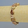Picasso Jasper Bracelet, natural stone, faceted, diameter 10×13 mm ± (stretch), length 18 cm