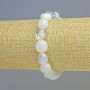 Moonstone Bracelet (synthetic) Faceted, diameter 9x10mm ± (stretch), length 18cm+