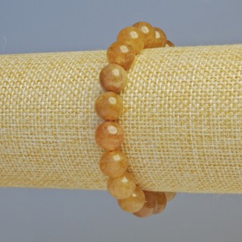 Calcite Bracelet with Smooth Beads, 10mm Diameter ± (stretch), Length 18cm+