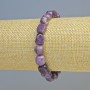 Lepidolite bracelet, natural stone, faceted beads, diameter 9×11 mm ± (stretch), length 18 cm+