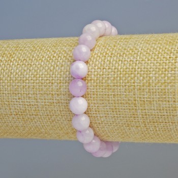 Kunzite imitation bracelet - smooth beads, 8 mm diameter ± (stretch), length 18 cm+