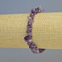 Amethyst Bracelet with Natural Stone Chips, 8x3 mm ± (Stretch), Length 18 cm