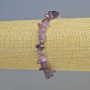 Bracelet with natural amethyst chips, natural gemstone, stretch bracelet, diameter 7×3 mm ±, length 18 cm
