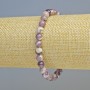 Bracelet made of natural amethyst with smooth beads, diameter about 6.5 mm ± (stretch), length 18 cm+