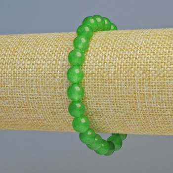 Chrysoprase bracelet with smooth bead, diameter 8 mm ± (stretch), length 18 cm+