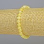 Bracelet with Citrine (artificial acrylic) smooth beads, 6mm diameter ±, stretch, length 18 cm