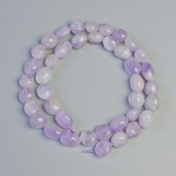 Beads of Lavender Amethyst, natural stone, faceted, diameter 8 and 5x10 mm, length 39 cm on a thread