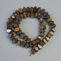 Bronzite beads, natural stone, faceted rondelle, diameter 10x7 mm, length 40 cm on a thread