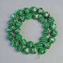 Malachite Beads (Pressed), Faceted, Diameter 10x12 mm, Length approximately 37 cm on thread