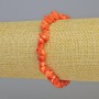 Orange natural coral chip bracelet, 6x3 mm diameter ± (stretch), length 18 cm+