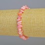 Bracelet Pink-Tinted Mother-of-Pearl Chip, 7×2.5 mm diameter +/- (stretch), length 18 cm+