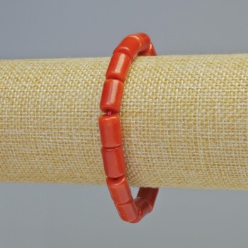 Red Jasper Bracelet (Pressed) Cylindrical, diameter 8×11.5 mm, 5 mm ± (stretch), length 18 cm+