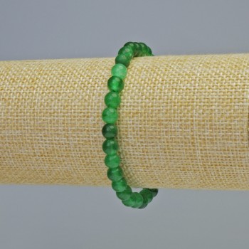 Chrysoprase bracelet with smooth round beads, 6 mm diameter ± (stretch), length 18 cm+