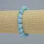 Aquamarine bracelet with smooth beads, diameter 10.5 mm ± (stretch), length 18 cm ±
