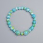 Bracelet "Variscite" (imitation acrylic), diameter 10 mm, 8.5 mm, 6.5 mm ± (stretch), length 18 cm ± with metal inserts
