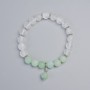 Bracelet of Belomorite and Amazonite, smooth beads, diameter 8 mm ± (stretch), length 18 cm ± with metal inserts