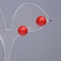 Stud Earrings Coral Imitation - Smooth Ball, 8 mm Diameter+