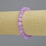 Bracelet Amethyst (Imitation Acrylic) Smooth Bead, Diameter 8.5 mm +/- (Stretch), Length 18 cm+