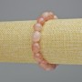 Strawberry quartz bracelet, natural stone faceted beads, diameter 9×12 mm ± (stretch), length 18 cm+