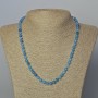 Aquamarine Necklace (Imitation) Smooth Bead, 6 mm Diameter, Length 45–49 cm