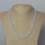 Aquamarine Necklace with Smooth Beads, 6.5 mm Diameter, 45-49 cm Length