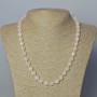 Pink Quartz Necklace, Natural Stone, Faceted Bead, 8 mm Diameter, 45–50 cm Length