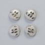 Hematite bead, matte silver color, diameter 12×4.5 mm +/- (4 pcs)