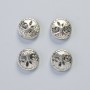 Hematite Bead 'Tree' Silver-colored, diameter 12.5×4.5mm ± (4 pcs)