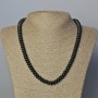 Shungite Necklace (Imitation) - Smooth Rondel, 8x5 mm, 45-49 cm