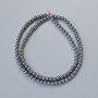 Hematite Beads, Smooth 4mm Diameter, ~40cm Length on a Fishing Line