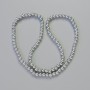 Hematite Beads, Ball Shape, Silver Color, 4 mm Diameter, 42 cm Thread Length