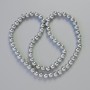AAA-Grade Hematite Beads - Ball Shaped, Silver Color, 6 mm Diameter, 42 cm Length on Thread