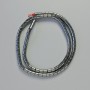 Hematite Beads, Zigzag Cylinder, Black Color, 4x4 mm Diameter, 41 cm Length, Strand