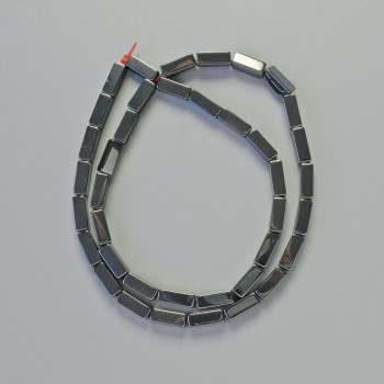 Hematite Beads, Rectangular Shape, Black, 10x4 mm, Length approx. 41 cm - Strand