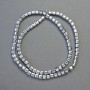 Hematite Cube Beads, Silver Color, 4x4 mm, 40 cm Strand