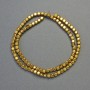 Hematite Cube Beads - Dark Gold, Matte and Glossy Finish, 4x4 mm, 40 cm Strand