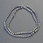 Hematite beads, cylindrical, silver color, diameter 4x4 mm, length 42 cm ±, strand