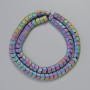 Hematite Beads Rainbow Zigzag Wave - Snake Pattern, 7x5x5 mm, 42 cm Strand