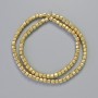 Hematite Beads Cubes Matte Gold Color, 4x4 mm Diameter, 41 cm Strand (±)