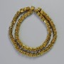 Hematite Beads, Hexagonal Zigzag, Gold Color, Diameter 6x6 mm, Length 42 cm ±, Strand