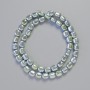 Hematite Beads, Oval, Blue Chameleon Color, Diameter 7x7 mm, Length 40 cm, Strand