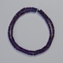Purple Strand of Rectangular Hematite Beads 9x3mm
