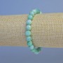 Amazonite Bracelet, Natural Stone, Faceted Bead, 8 mm Diameter, 18 cm Length, Stretch