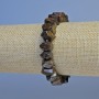 Bronzite Bracelet with Faceted Rondelles, 10x7 mm, 18 cm, Stretch