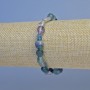 Fluorite bead bracelet, 9 mm diameter, 18 cm length, stretch band